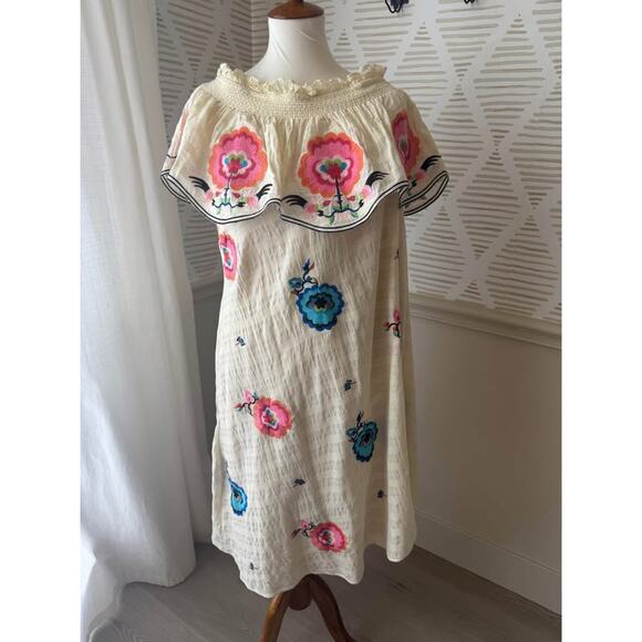 Anthropologie Plenty by Tracy Reese Women’s Large One Shoulder Embroidered Dress - Picture 9 of 10